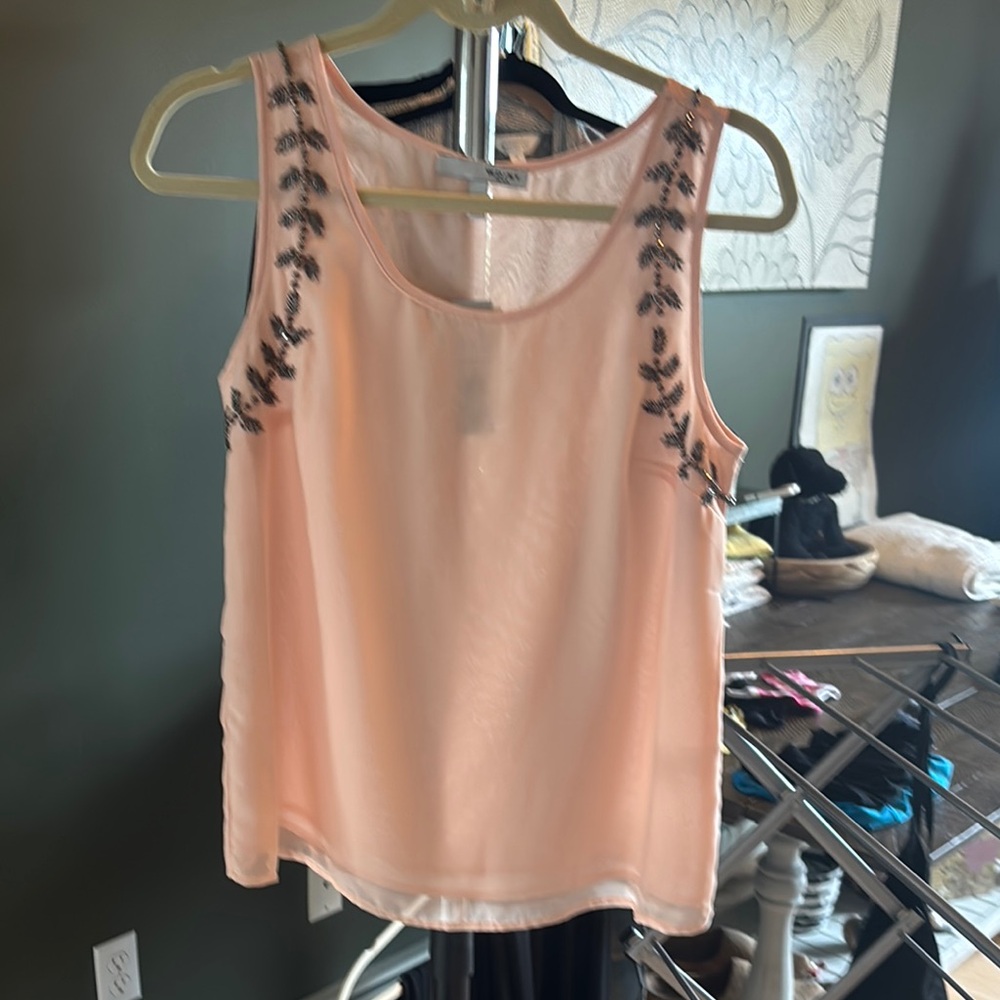 WD.NY Blush Embroidered Tank Top